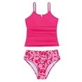 thumbnail image 6 of Girls 2 Piece Tankini Swimsuit for 4-14 Years Kids UPF 50 High Neck Bathing Suit with Swim Shorts Tween Beach Pool Swimwear Set, 6 of 6
