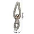 thumbnail image 2 of Adorable 19.7in Sloth Plush , Cute Sloth Stuffed Animal for Birthday Gifts, Soft Cuddle Companion for Easter Basket Fillers and Nursery Room Decorations for Home, Brown, 2 of 7