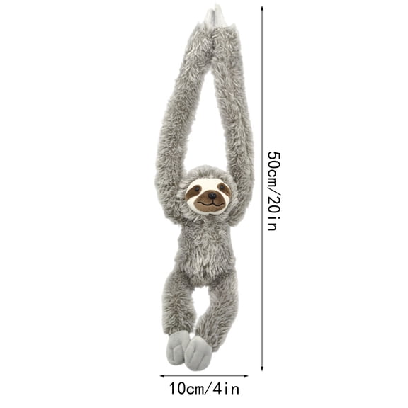 Brown Long Armed Sloth Stuffed Animal 20 Inch Giant Sloth Plush Toy Cute Hugging Pillow Creative Holiday Birthday Gift for Kids Toddlers Girls Boys Room Decor