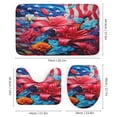 thumbnail image 3 of Independence Day Of The United States Flag 4 Piece Shower Curtain Sets, with Non-Slip Rugs, Toilet Lid Cover And Bath Mat, for Bathroom Decor Set, 3 of 8