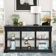 thumbnail image 3 of Ktaxon Modern Console Table with 3 Drawers and 3 Storage Shelves, 58" Sofa Table Narrow Long Entryway Table for Living Room, 3 of 16