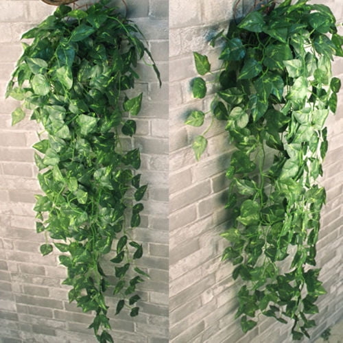 2 Bunch 4ft Artificial Ivy Leaf Garland Plants Vine Hanging Wedding Garland Fake Foliage Flowers Home Kitchen Garden Office Wall Decor Walmart Com Walmart Com