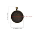 thumbnail image 3 of yuksok 10 Round Pendant Blank Cabochon Base Setting Trays DIY Jewelry Making Bronze, 3 of 9