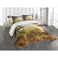 thumbnail image 3 of Ambesonne Colorful Quilted Bedspread Set 3 Pcs, Sunset Forest Canada, Queen Size, Multicolor, 3 of 5