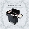 thumbnail image 5 of Byootique Rolling Makeup Train Case Cosmetic Case Portable Makeup Organizer Suitcase with Removable Wheels Cosmetic Trolley Organizer Makeup Artist Nail Tech, Rococo Midnight, 5 of 9