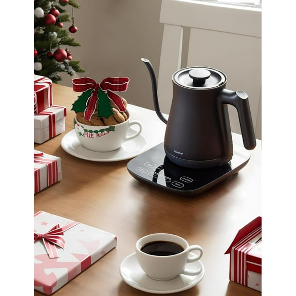 Gooseneck Electric Kettle with Temperature Control, 3 Presets, 1500W Quick Heating for Coffee & Tea