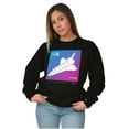 thumbnail image 4 of Vaporwave NASA Space Transportation Sweatshirt for Men or Women Brisco Brands S, 4 of 6