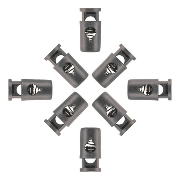 Cord Barrel Locks with Head Black Plastic, 50 Pack