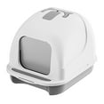 thumbnail image 1 of Cat Litter Box, Fully Enclosed  Pedal Design Cat Toilet Prevent Splashing  for Home Blue,,Green,White, 1 of 8