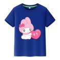 thumbnail image 1 of Sanrioed-Camiseta de manga corta de algodón puro para padres e hijos, traje de pareja de Hello Kitty Kuromi, Color de alta calidad, regalo Kawaii, 1 of 4