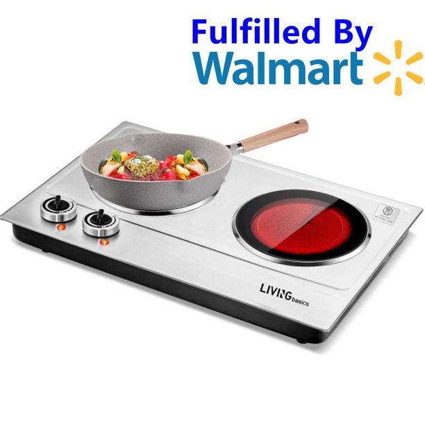 1800W Ceramic Electric Countertop Burner, Dual Infrared Hot Plates