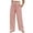 Red, variant on Women's Fashion Solid Color Elastic Waist Casual Pocket Straight Leg Loose Pants