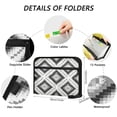 thumbnail image 3 of Organ Folder 14.2 x 0.8 x 10.6 Inches 13 Separate Pockets A4 Size Documents Folder A Sort Storage File Manager For The Home Office Black and White Pattern, 3 of 7