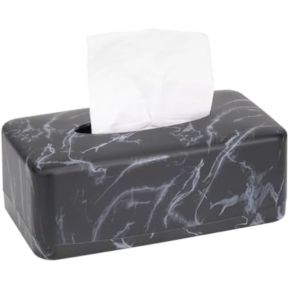 Marble Pattern Tissue Box Cover,Rectangle Tissue Holders,for Bathrooms,Bedroom,Dinner Table,Office