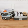 thumbnail image 2 of Unique Bargains Foldable Storage Basket Bin Fabric Box Handles, 3-Pack, 2 of 8