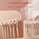 thumbnail image 4 of Makeup brush gift set: 14 piece professional makeup brush advanced synthetic kabuki brush set foundation make-up powder blusher eye shadow concealer h, 4 of 4