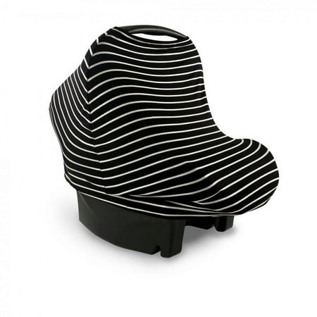 Yoga Sprout Baby Unisex Multi-use Car Seat Canopy, Black Stripe, One Size