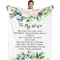 Birthday Gifts for Wife, Romantic Wife Gifts from Husband to My Wife Flannel Blanket Christmas Anniversary Valentines Gifts for Wife from Husband Birthday Presents for The Wife Throw Blanket 60"*50"