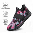 thumbnail image 2 of Womens Slip On Walking Shoes Non Slip Running Shoes Breathable Workout Shoes Lightweight Gym Sneakers Black, 2 of 5