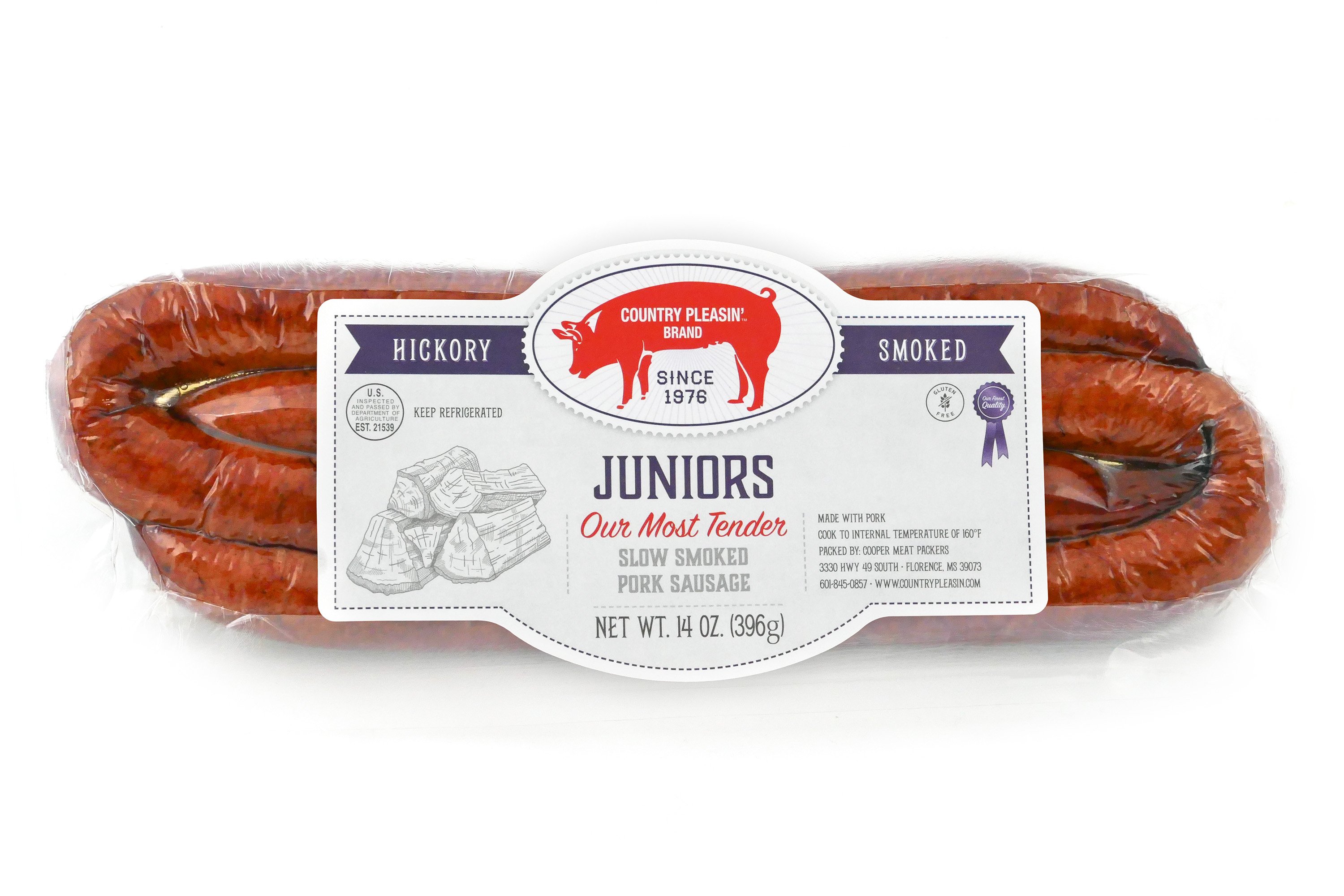Country Pleasin Juniors Smoked Sausage, 14 oz. - Walmart ...