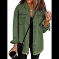 thumbnail image 1 of Chaqueta Vaquera Oversize para Mujer, Camisas Vaqueras Casuales de Larga, Chaqueta Vaquera Desgastada, Conjuntos de 2025. Verde XL, 1 of 9