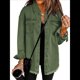thumbnail image 1 of Chaqueta Vaquera Oversize para Mujer, Camisas Vaqueras Casuales de Larga, Chaqueta Vaquera Desgastada, Conjuntos de 2025. Verde XL, 1 of 9
