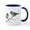 White/Navy Inside, variant on CafePress - Chickadee Song Bird Mugs - 11 oz Ceramic Mug - Novelty Coffee Tea Cup