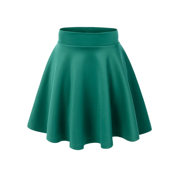 MBJ Womens Basic Versatile Strechy Flare Skater Skirt