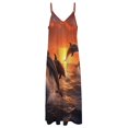 thumbnail image 3 of Sunset Jumping Dolphin Fine Art Sleeveless Dress Summer Dress Woman 2025, 3 of 6