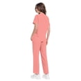 thumbnail image 5 of Fgvctg Pink Scrubs Sets for Women Plus Size Nursing Top Petite V Neck Yoga Scrub Pants and Tops Scrub Sets Medical Uniforms Scrub Jumpsuit Pink M, 5 of 7