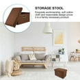 thumbnail image 5 of FUTUREORYY 1Pack Simple Stool Box for Living Room Coffee Color with Sponge Filling 40x25cm, 5 of 5