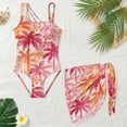 thumbnail image 5 of Xoenoiee Palm Tree Plumeria Flower Pattern Girls One Piece Swimsuits with Cover Up Skirt Teens Bathing Suits Swimsuits Quick Dry Halter Beach Sport UPF 50 Kids Swimwear, 11-12 Years, 5 of 7