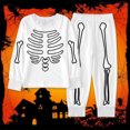 thumbnail image 6 of Shadoumai Baby Halloween Outfits Printed Pattern Long Sleeve Cute Sweatshirt Pullover Tops + Joggers Pants Fall Kids 2pcs Outfits, 6 of 8