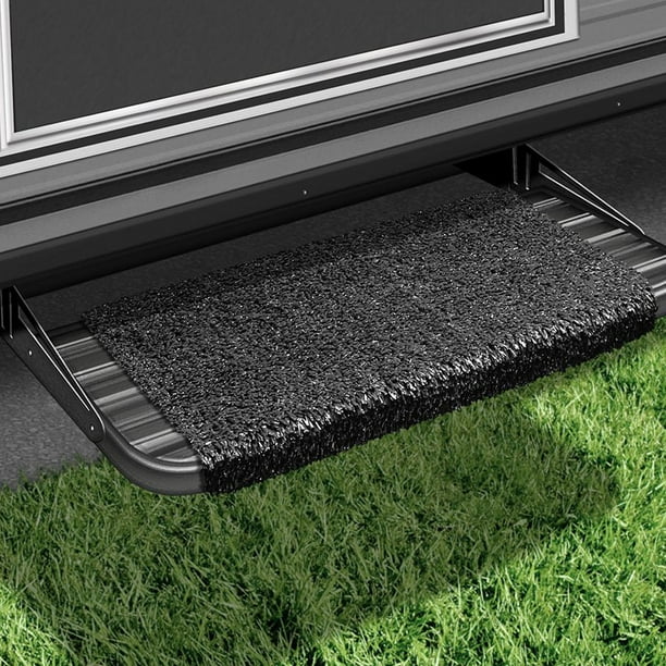 PrestOFit 21042 Wraparound RV Step Rug Black 18 In. Wide