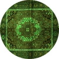 thumbnail image 1 of Ahgly Company Indoor Round Medallion Green Traditional Area Rugs, 4' Round, 1 of 1