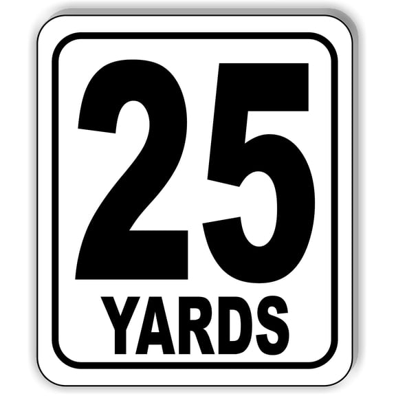 25 YARDS Distance Marker Running Race 5k Marathon Aluminum Composite Sign