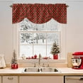 thumbnail image 2 of Tie Up Valance Curtain for Kitchen,Vintage Christmas Tartan Plaid Rod Pocket Short Curtains Adjustable Tie-Up Shade Valances,Red Green Buffalo Checker Window Treatment for Bathroom Living Room, 2 of 8