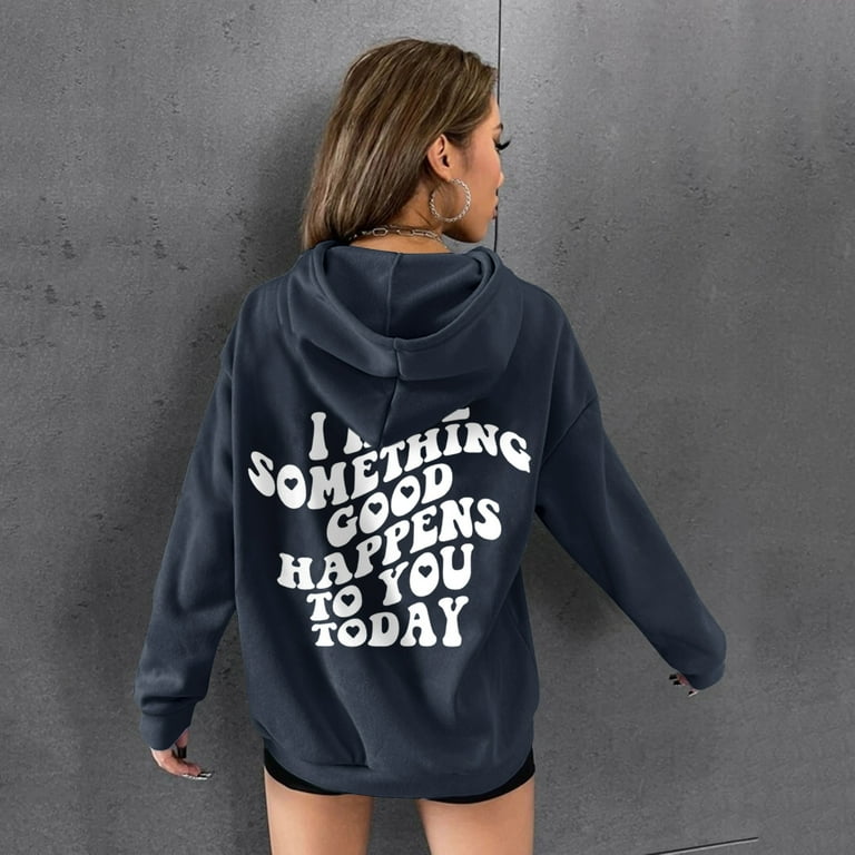 Hanzidakd Love Never Fails Hoodie For Women Oversized Boyfriend Style Hooded Sweatshirts Casual Loose Vintage Pullover Tops