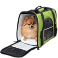 thumbnail image 6 of Paws & Pals Pet Carrier Airline Approved Soft-Sided Dogs Cats Kitten Puppy Carrying Bag (Green)(Large), 6 of 7