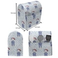 thumbnail image 5 of Pirates Lounger Chair Bag, Pirate Cat in a Blue Sailor Suit on a Backdrop with Fishes and Dots Maritime, High Capacity Storage with Handle Container, Lounger Size, Blue White Red, by Ambesonne, 5 of 5