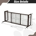 thumbnail image 3 of Pefilos Freestanding Dog Gate 38"-71" Adjustable, Wood Pet Gate for Indoor Dogs Fence for Doorways, Stairs, Brown, 3 of 7
