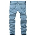thumbnail image 2 of Men’s Ripped Skinny Fashion Biker Destroyed Slim Fit Denim Jeans Pants, 2 of 5