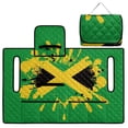 thumbnail image 5 of Xixirimido Quilted Golf Cart Seat Blanket Portable Golf Cart Seat Cover Towel for EZGO Yamaha Club Car & More 2-Seater Carts Foldable for Easy Carry, Jamaica Flag Green, 5 of 8