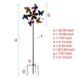 Mainstays 53" Wind Multicolor Metal Butterflies Wind Spinner