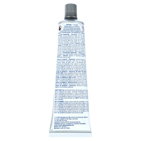 Permatex 75150 Black Silicone Adhesive Sealant, 3 oz