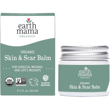 Earth Mama Organic Skin and Scar Balm for C-Section Scars and Stretch Marks, 1 fl oz