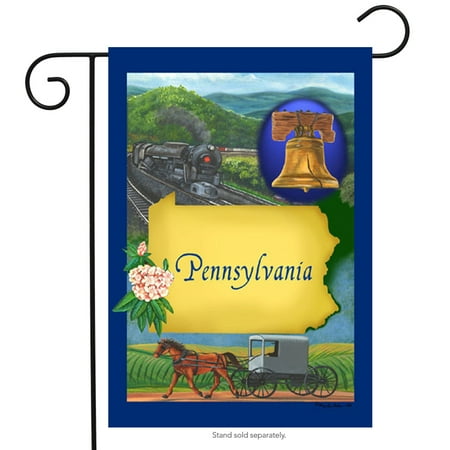 Pennsylvania State Garden Flag Horse & Buggy PA Liberty Bell Double Sided
