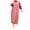 Pink #1, variant on pstuiky Womens Dresses, Women Winter Solid Color Hoodie Long Sleeve Lapel Dress Loose Turtleneck Dress Ankle Dress with Pockets Leisure Pink M