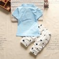 thumbnail image 2 of Children's Summer New Short Sleeve Set for Boys One Star Patch Printed Fashion Two Piece Set, 2 of 5
