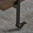thumbnail image 3 of Bar Cart with Lockable Wheels, 2-Tier Rustic Brown Serving Cart for Wine, Coffee, and Liquor, Perfect for Home Kitchens, Dining Rooms, and Small Spaces, 3 of 8
